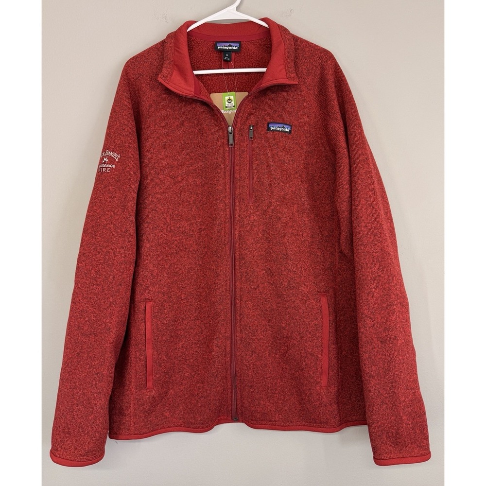 Patagonia Men's XL Better Sweater Jacket Classic Red Full Zip Jack Daniel's Logo
